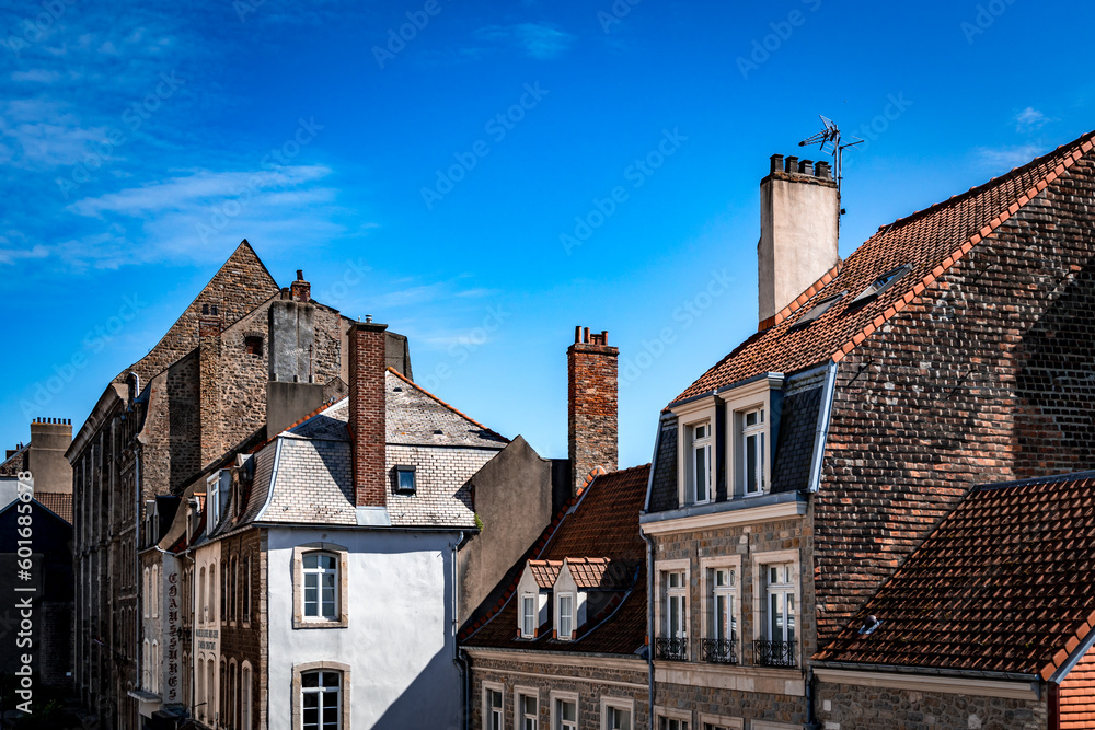 Maison de ville et paysage urbain, vue des hauteur de la ville, Boulogne sur mer Maison de ville et paysage urbain, vue des hauteur de la ville, Boulogne sur mer