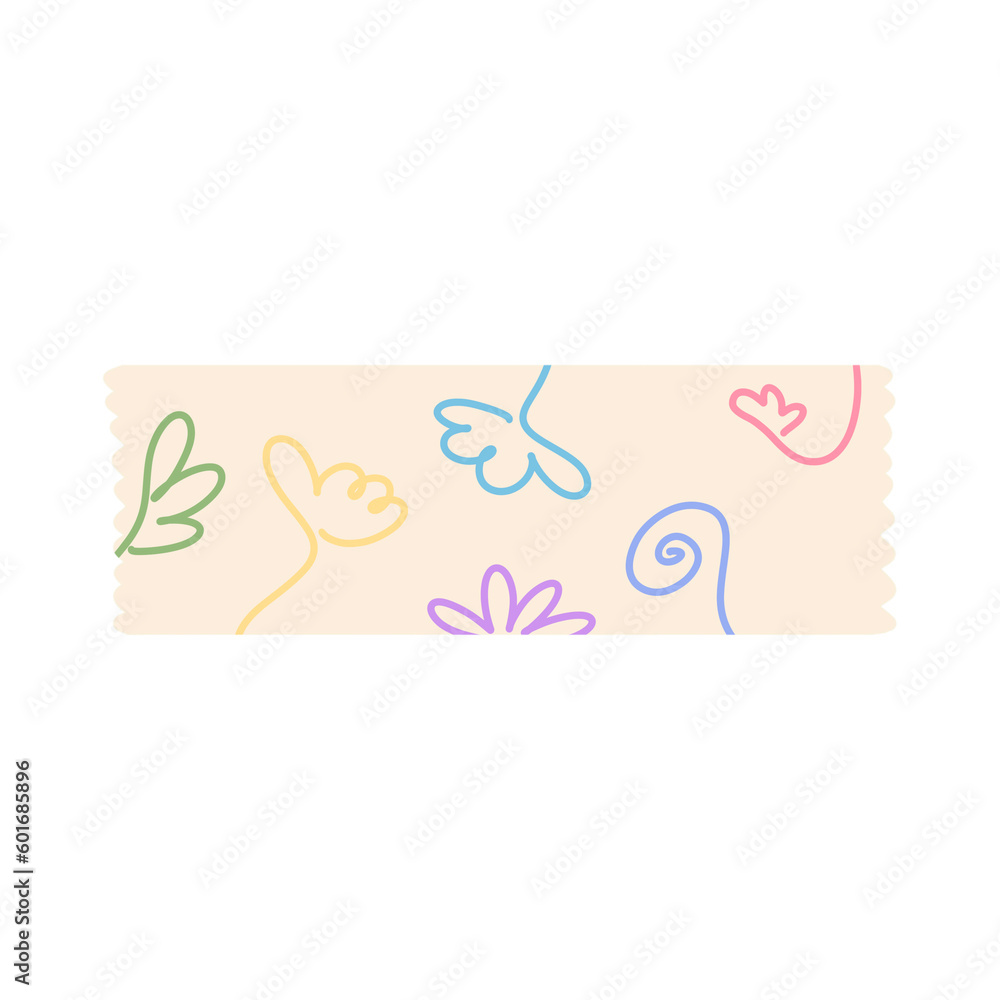 Colorful Flower Minimal Tape Colorful Flower Minimal Tape