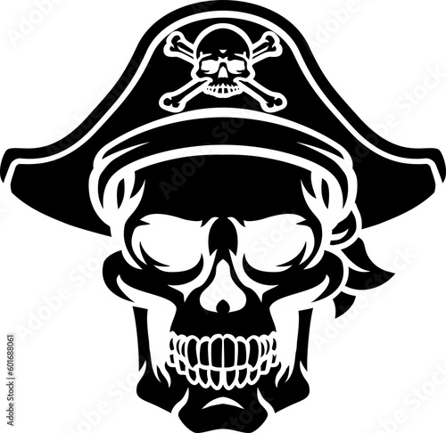 Pirate Hat Skull and Crossbones Cartoon