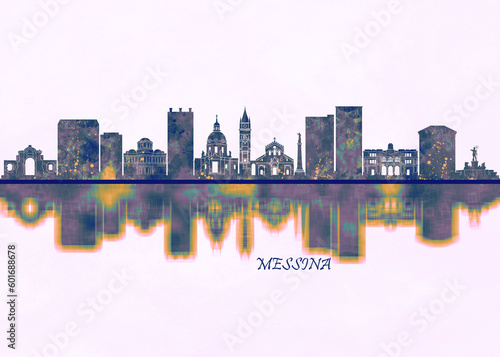 Messina Skyline. Cityscape Skyscraper Buildings Landscape City Background Modern Art Architecture Downtown Abstract Landmarks Travel Business Building View Corporate
