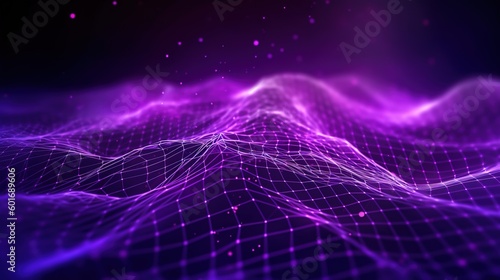Purple technology network abstract background