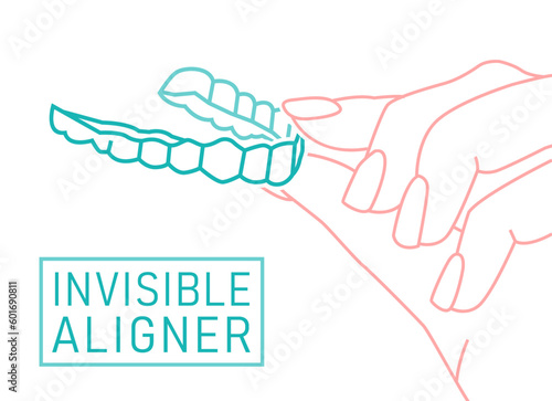 Orthodontic silicone trainer. Invisible braces aligner, retainer.