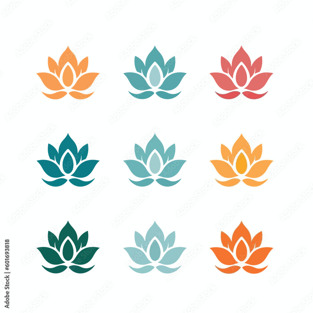 flower lotus illustration floral vector nature silhouette design pattern tattoo abstract art decoration