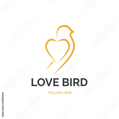 LOVE BIRD LOGO IN MINIMALIST DESIGN