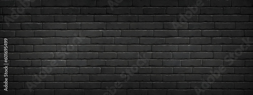 Black brick background texture seamless pattern. Seamless brick masonry. Black brick wall seamless illustration background. Generative AI