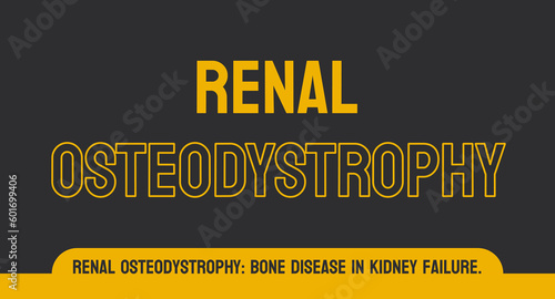 RENAL OSTEODYSTROPHY: Bone disease associated with kidney failure.