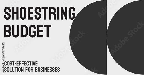 Shoestring Budget: A budget with very little money to spend.