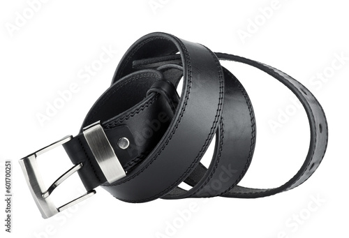 Obraz na plátně Black belt for men isolated on transparent background