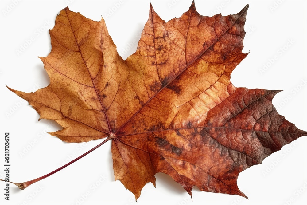 Naklejka premium maple leaf isolated on white