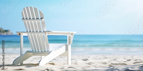 sunscreen  beach chair  sunglasses on the wooden table   with generative ai