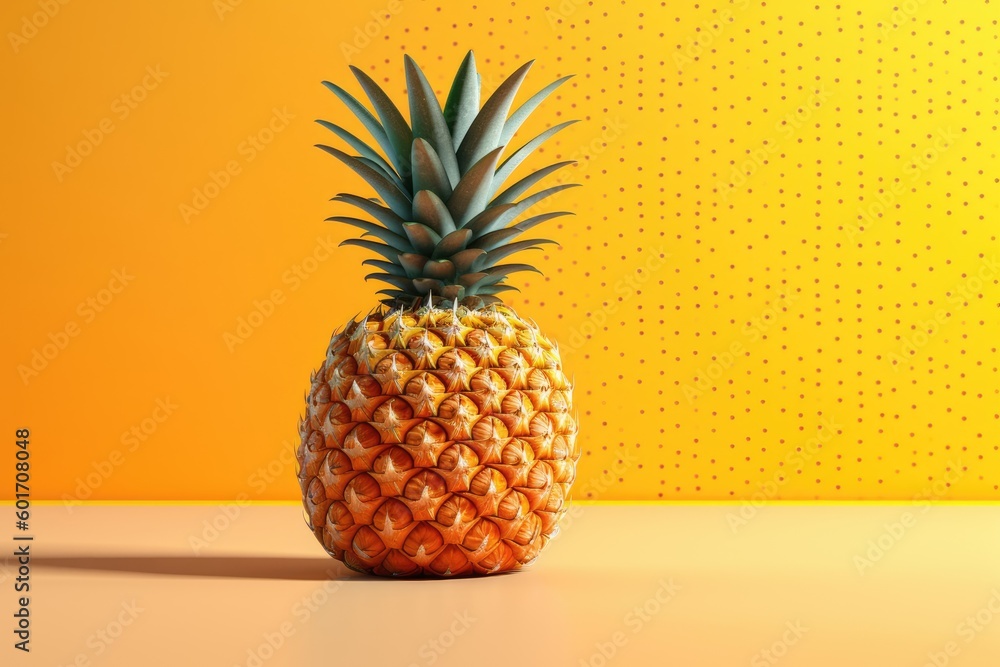 delicious looking pineapple in minimalistic studio setup delicious looking pineapple in minimalistic studio setup