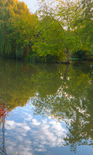 Beautiful landscape with river Stort in Sawbridgeworth - London, UK photo