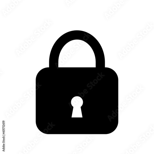 lock icon on black background