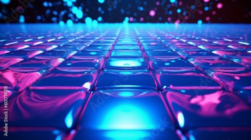 Bright 3d background with neon lighting. High quality illustration Generative AI