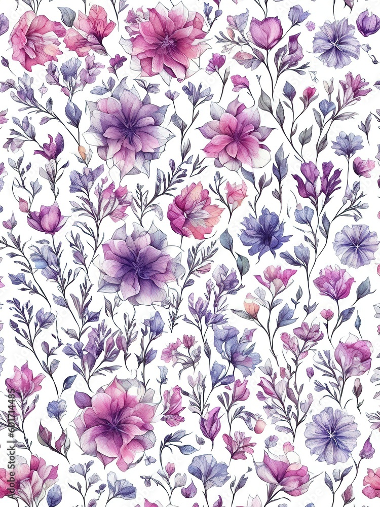 Flower pattern tileable seamless