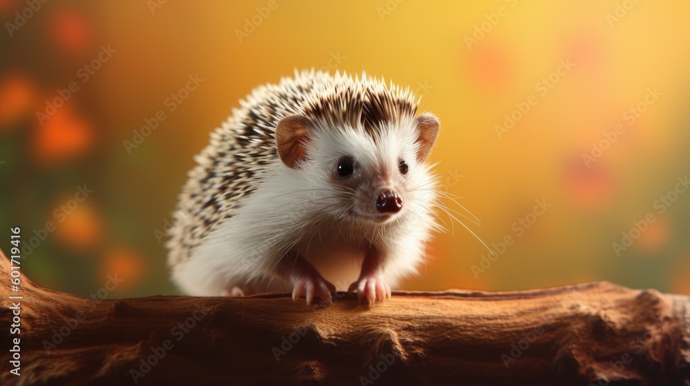 White bellied Hedgehog. Generative AI White bellied Hedgehog. Generative AI