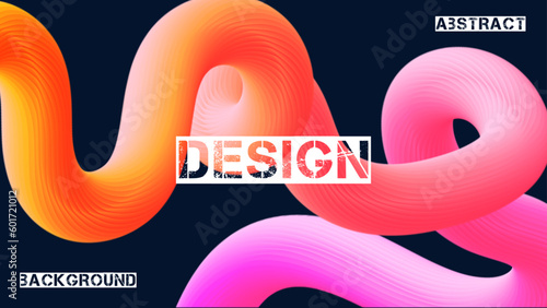 Bright Abstract Gradient Dynamic 3D Background. All texts are editable.