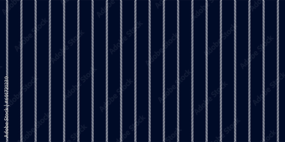 Pinstripe dark blue and white seamless pattern with narrow lines