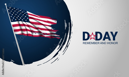 D-Day Normandy Landings June 06 Background Vector illustration