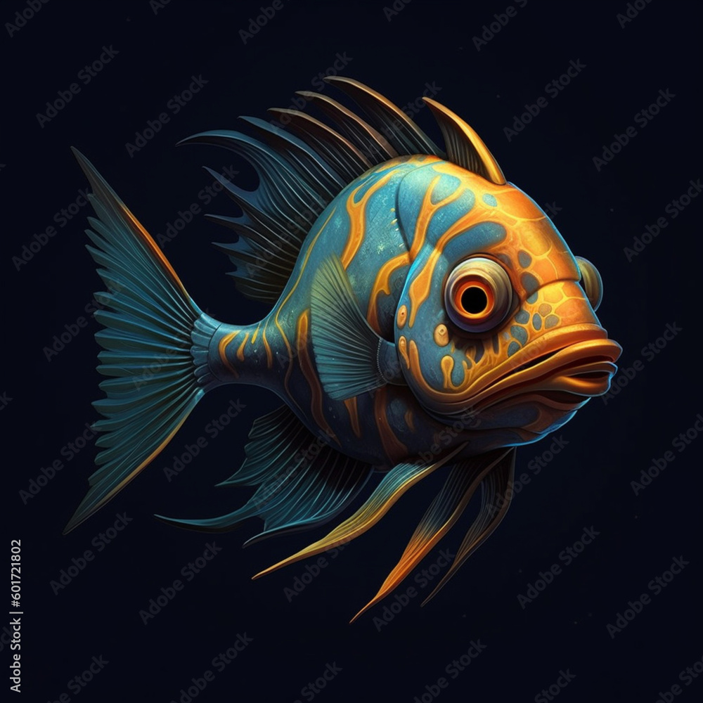 Deep water fish. Generative AI. Deep water fish. Generative AI.