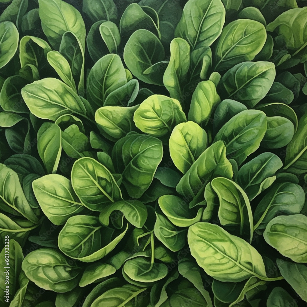 Fototapeta premium Basil leaves. Generative AI.