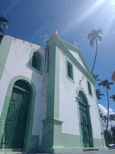 Chapel of St. Benedict Carneiros Church, in Pernambuco, Brazil, facing the sea