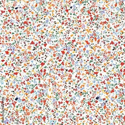 Scattered ditsy seamless repeaing pattern on white With Generative AI technology