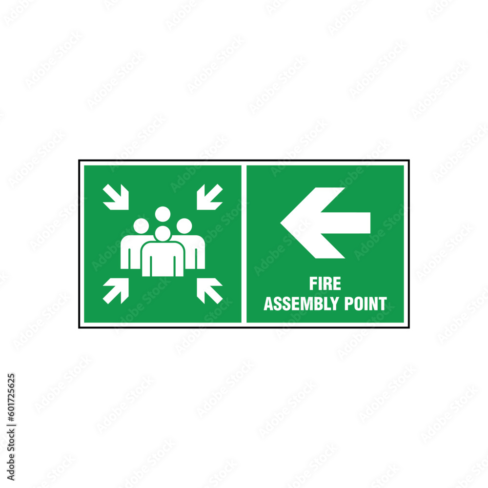 Fire Assembly Point Sign Vector Template Fire Assembly Point Sign Vector Template