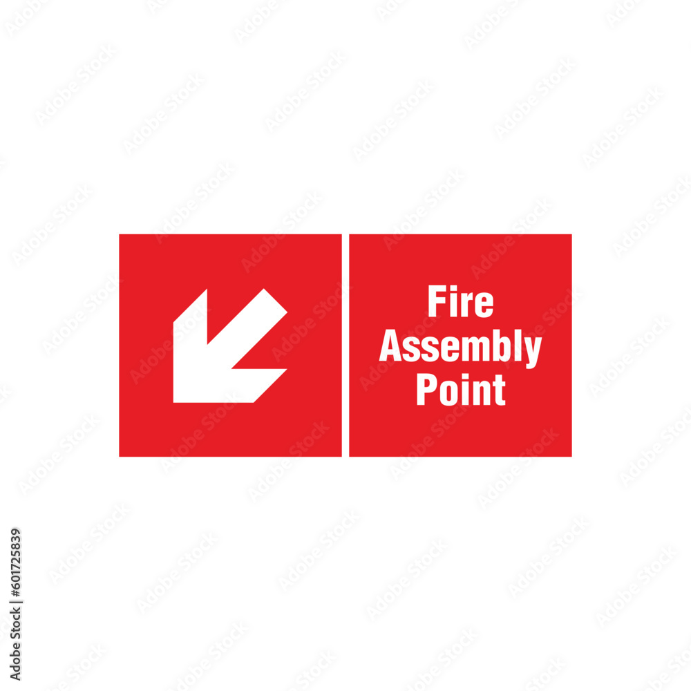 Fire Assembly Point Sign Vector Template Fire Assembly Point Sign Vector Template