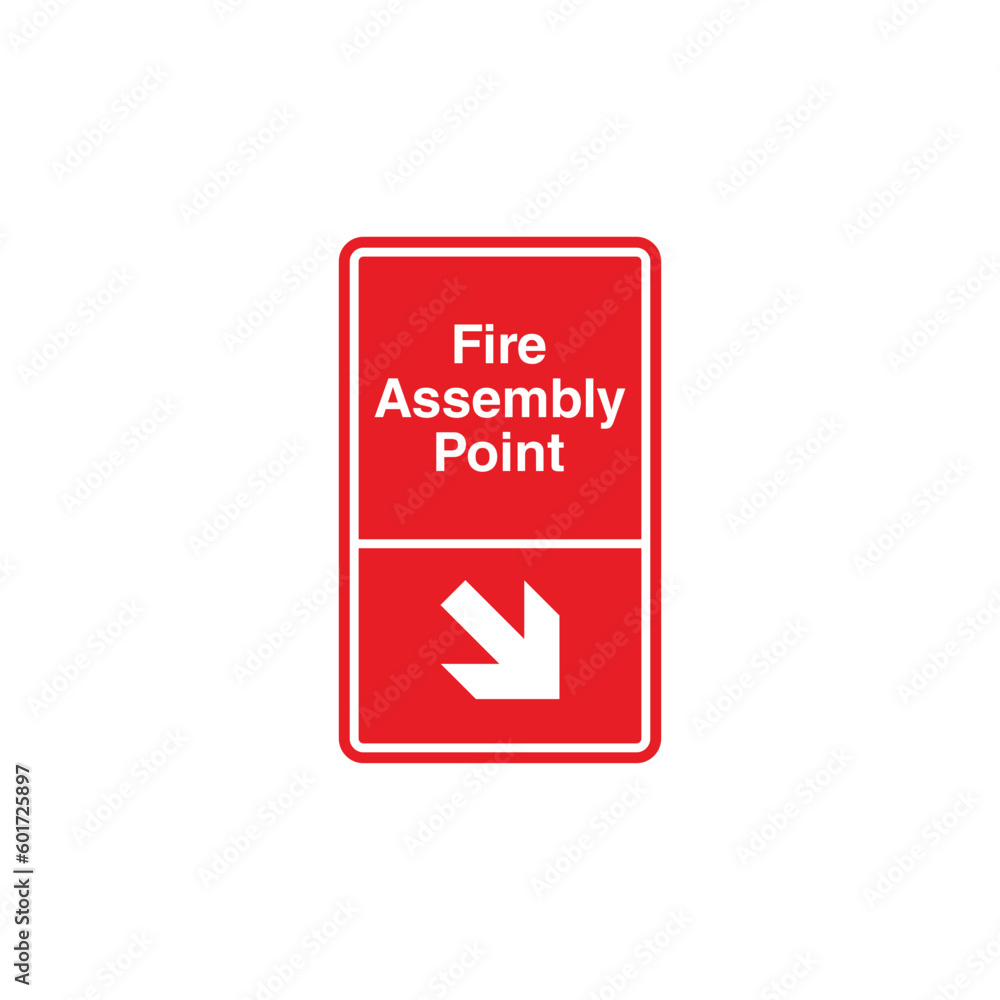 Fire Assembly Point Sign Vector Template Fire Assembly Point Sign Vector Template