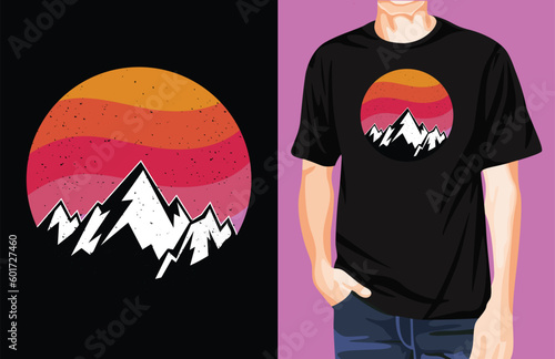 Photography retro mountains t-shirt design
