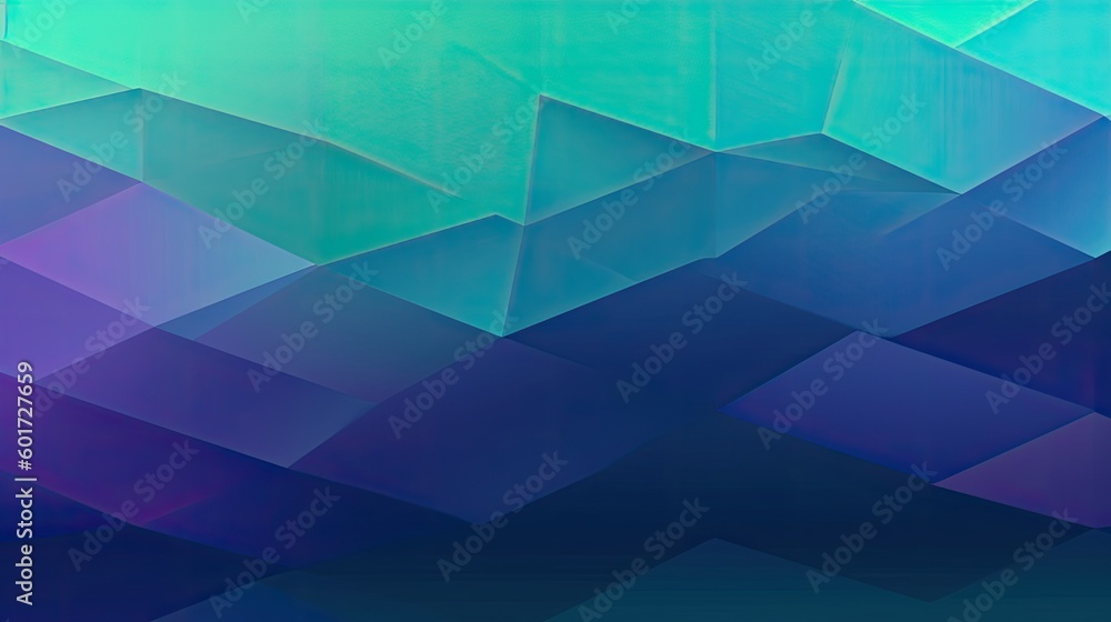 Obraz premium Purple blue green abstract background. Geometric pattern. Modern background with space for design. Web banner. Illustration. Website header. Panoramic. Generative AI.