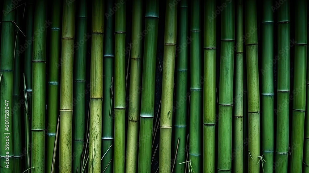 Bamboo texture background, green bamboo, background for design. Generative AI. Bamboo texture background, green bamboo, background for design. Generative AI.