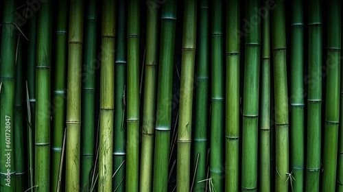 Bamboo texture background, green bamboo, background for design. Generative AI.