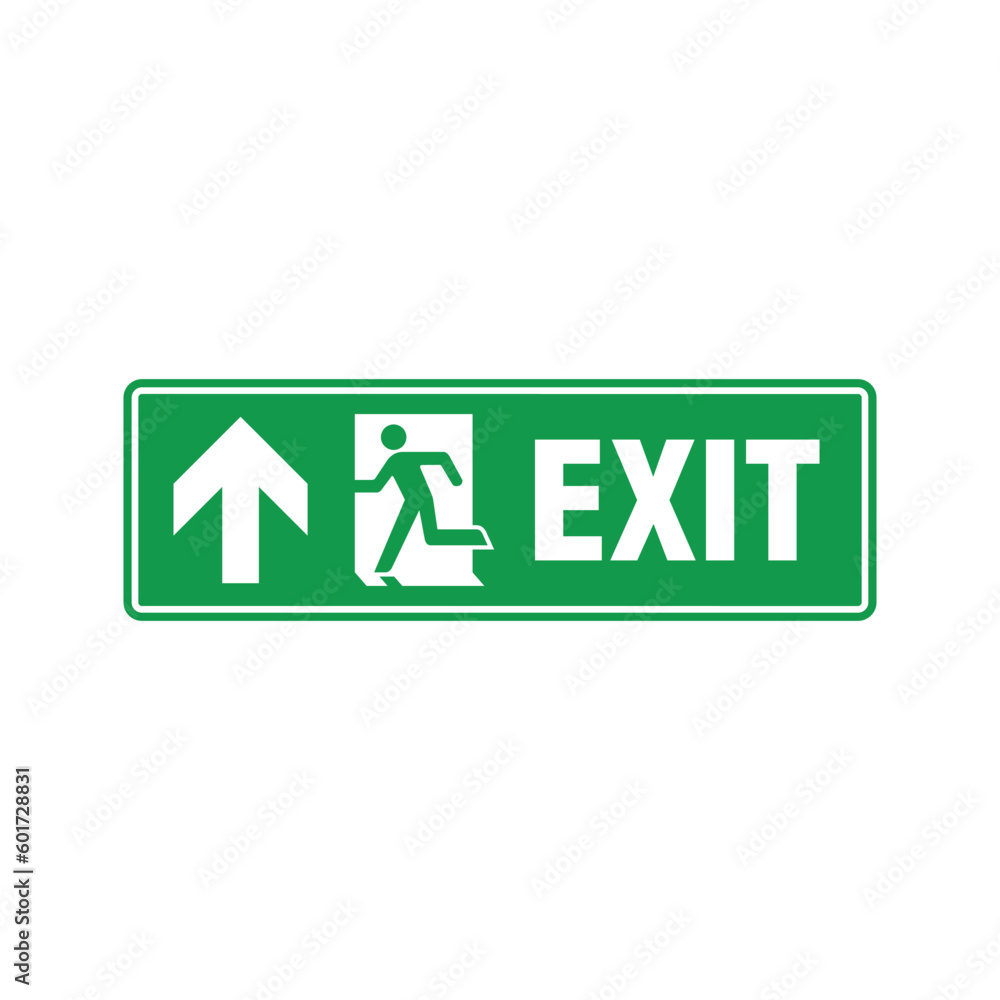 Fire Exit Sign Icon Vector Template Fire Exit Sign Icon Vector Template