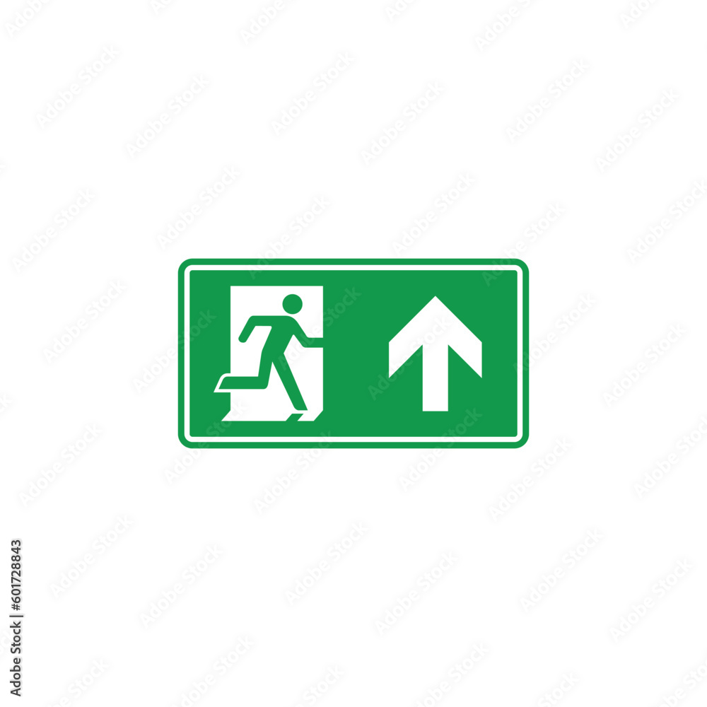 Fire Exit Sign Icon Vector Template Fire Exit Sign Icon Vector Template