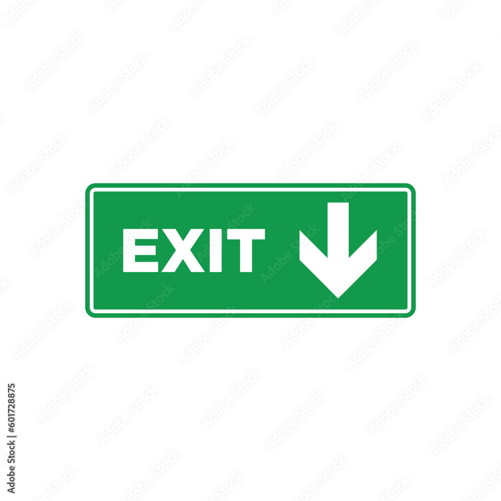Fire Exit Sign Icon Vector Template Fire Exit Sign Icon Vector Template