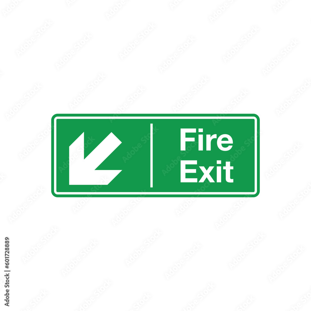 Fire Exit Sign Icon Vector Template Fire Exit Sign Icon Vector Template