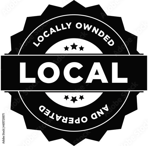 Locally Owned and Operated Badge Logo Icon Vector AI File