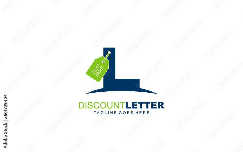 Obraz premium L logo discount for construction company. letter template vector illustration for your brand.