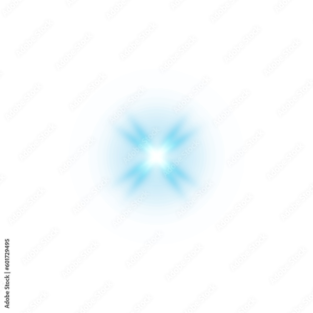 Blue star and sparks isolated on transparent background. Flares and sunbursts. Glowing light effects. PNG. Blue star and sparks isolated on transparent background. Flares and sunbursts. Glowing light effects. PNG.