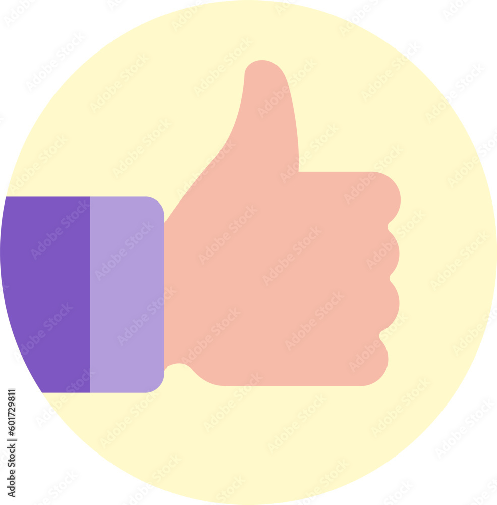 color icon like thumb up flat style color icon like thumb up flat style