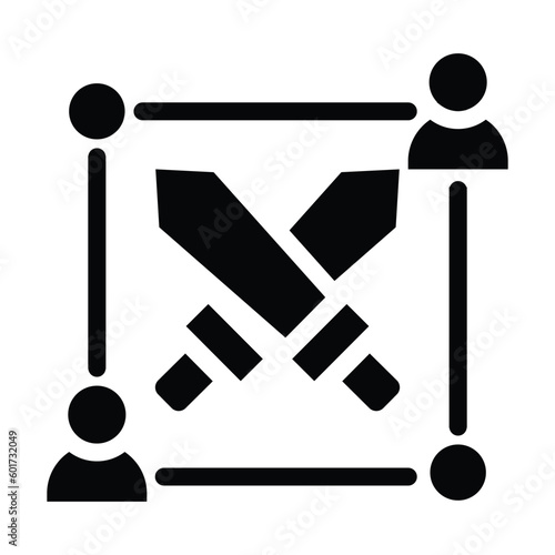 moba glyph icon illustration vector graphic