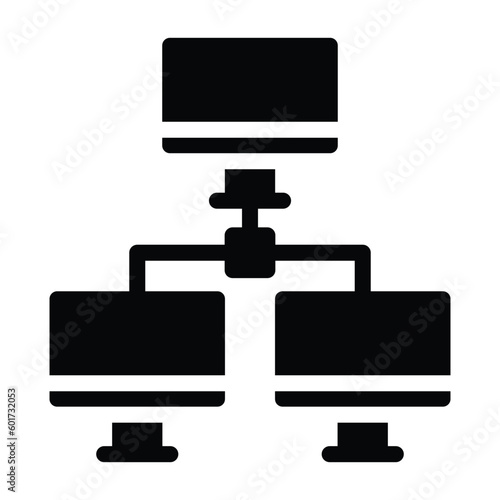 lan glyph icon illustration vector graphic