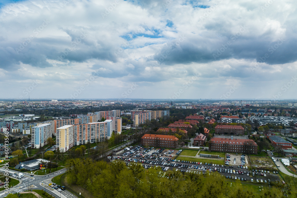 Obraz na płótnie Gliwice - Maj 2023 - panorama miasta  w salonie