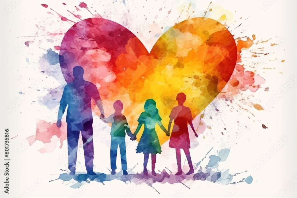 Family togetherness concept art. Generative AI. Family togetherness concept art. Generative AI.