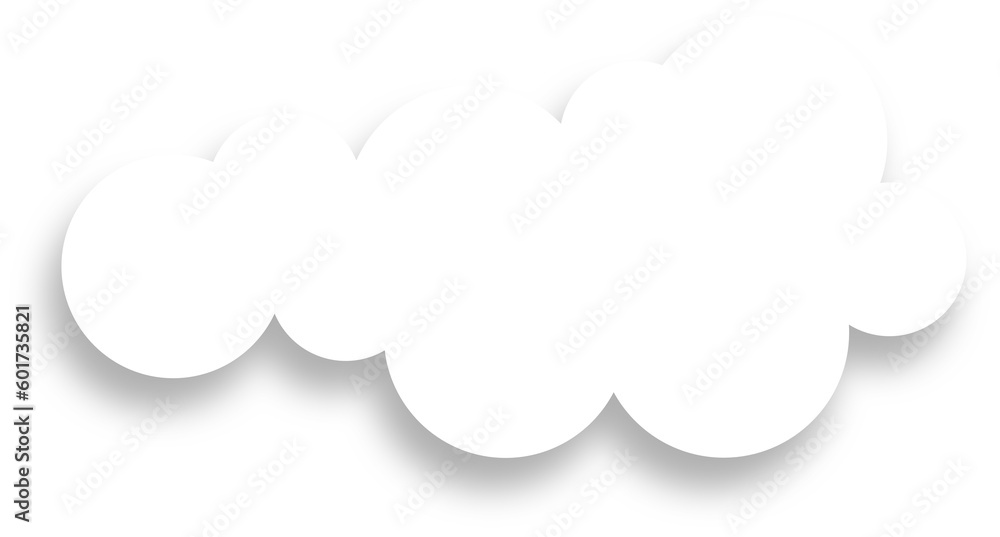 White Cloud with Shadow Design Element
 - obrazy, fototapety, plakaty 