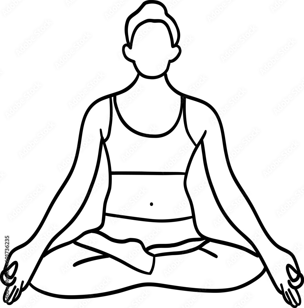 Woman in yoga pose Woman in yoga pose