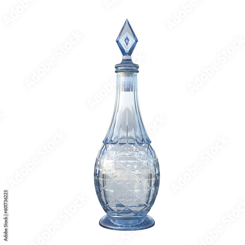 3d rendering fantasy glass of potion flask isolated