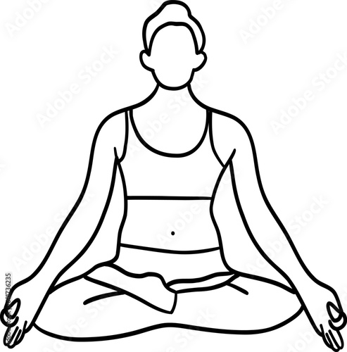 Woman in yoga pose